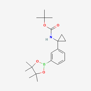 tert-butyl N-(1-(3-(4,4,5,5-tetramethyl-1,3,2-dioxaborolan-2-yl)phenyl)cyclopropyl)carbamate