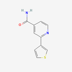 2-(Thiophen-3-yl)pyridine-4-carboxamide