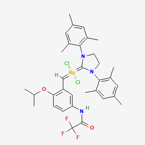 (SP-5-41)-[1,3-Bis(2,4,6-trimethylphenyl)-2-imidazolidinylidene]dichloro[[2-(1-methylethoxy-κO)-5-[(2,2,2-trifluoroacetyl)amino]phenyl]methylene-κC]ruthenium