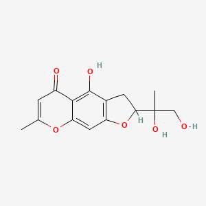 2-(1,2-Dihydroxy-1-methylethyl)-4-hydroxy-7-methyl-2,3-dihydro-5H-furo[3,2-g][1]benzopyran-5-one