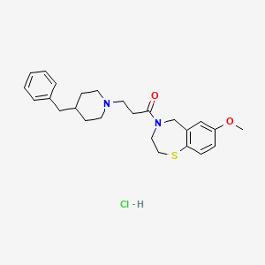 3-(4-Benzylpiperidin-1-yl)-1-(7-methoxy-2,3-dihydrobenzo[f][1,4]thiazepin-4(5H)-yl)propan-1-one Hydrochloride
