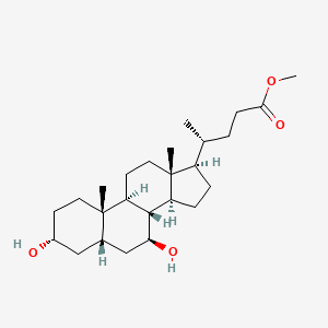 Methyl (R)-4-((3R,5S,7S,8R,9S,10S,13R,14S,17R)-3,7-dihydroxy-10,13-dimethylhexadecahydro-1H-cyclopenta[a]phenanthren-17-yl)pentanoate (Bile acid impurity)