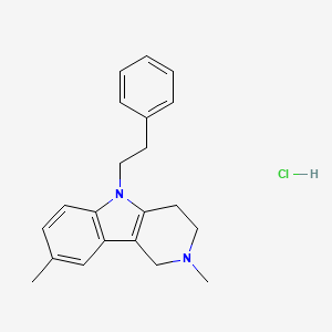 2,8-Dimethyl-5-phenethyl-2,3,4,5-tetrahydro-1H-pyrido[4,3-b]indole Hydrochloride