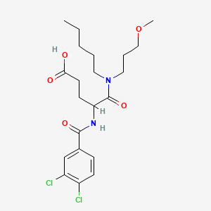 4-(3,4-Dichlorobenzamido)-5-((3-methoxypropyl)(pentyl)amino)-5-oxopentanoic acid