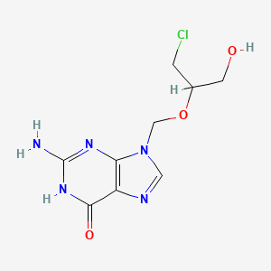 2‑Amino‑9‑[[(1RS)‑2‑chloro‑1‑(hydroxymethyl)ethoxy]methyl]‑1,9‑dihydro‑6H‑purin‑6‑one