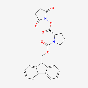 1-((9H-Fluoren-9-yl)methyl) 2-(2,5-dioxopyrrolidin-1-yl) (S)-pyrrolidine-1,2-dicarboxylate