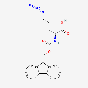 (S)-2-((((9H-Fluoren-9-yl)methoxy)carbonyl)amino)-5-azidopentanoic acid