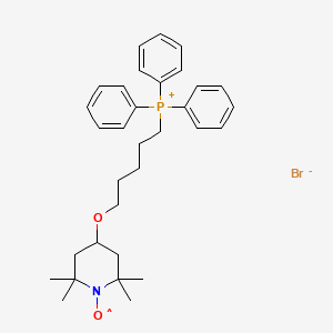 Triphenyl(5-((2,2,6,6-tetramethyl-1-(l1-oxidaneyl)piperidin-4-yl)oxy)pentyl)phosphonium bromide