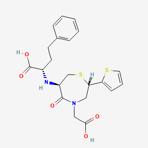 (S)-2-(((2S,6R)-4-(Carboxymethyl)-5-oxo-2-(thiophen-2-yl)-1,4-thiazepan-6-yl)amino)-4-phenylbutanoic Acid