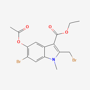 Ethyl 5-Acetoxy-6-Bromo-2-(Bromomethyl)-1-Methylindole-3-Carboxylate, 98%