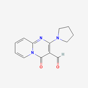 4-oxo-2-(pyrrolidin-1-yl)-4H-pyrido[1,2-a]pyrimidine-3-carbaldehyde