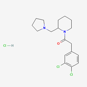 2-(3,4-Dichlorophenyl)-1-(2-(pyrrolidin-1-ylmethyl)piperidin-1-yl)ethanone Hydrochloride