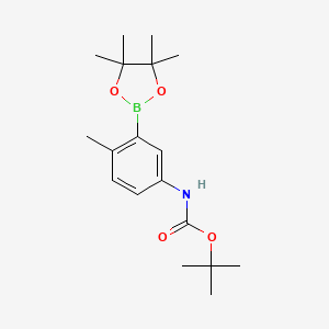Tert-butyl (4-methyl-3-(4,4,5,5-tetramethyl-1,3,2-dioxaborolan-2-yl)phenyl)carbamate