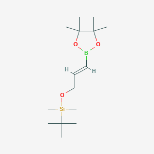 (E)-tert-Butyldimethyl((3-(4,4,5,5-tetramethyl-1,3,2-dioxaborolan-2-yl)allyl)oxy)silane