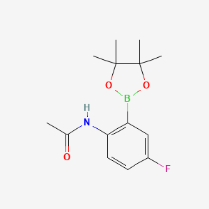 N-(4-Fluoro-2-(4,4,5,5-tetramethyl-1,3,2-dioxaborolan-2-yl)phenyl)acetamide