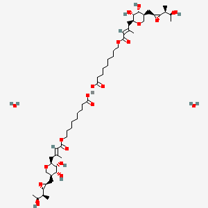 Calcium 9-(((E)-4-((2S,3R,4R,5S)-3,4-Dihydroxy-5-(((2S,3S)-3-((2S,3S)-3-hydroxybutan-2-yl)oxiran-2-yl)methyl)tetrahydro-2H-pyran-2-yl)-3-methylbut-2-enoyl)oxy)nonanoate Dihydrate