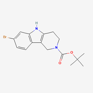 tert-butyl 7-bromo-1,3,4,5-tetrahydro-2H-pyrido[4,3-b]indole-2-carboxylate