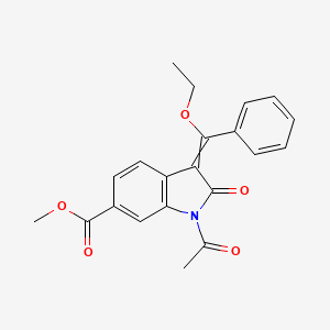 Methyl 1-Acetyl-3-(ethoxyphenylmethylene)-2,3-dihydro-2-oxo-1H-indole-6-carboxylate