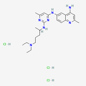 N6-(2-((5-(Diethylamino)pentan-2-yl)amino)-6-methylpyrimidin-4-yl)-2-methylquinoline-4,6-diamine Trihydrochloride