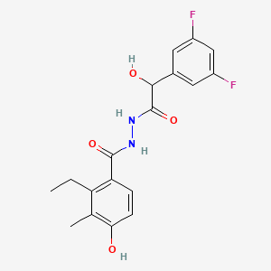 N'-(2-(3,5-difluorophenyl)-2-hydroxyacetyl)-2-ethyl-4-hydroxy-3-methylbenzohydrazide