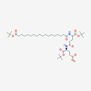 N-[18-(1，1-Dimethylethoxy)-1，18-dioxooctadecyl]-L-γ-glutamyl-L-glutamic acid 1，21-bis(1，1-dimethylethyl) ester