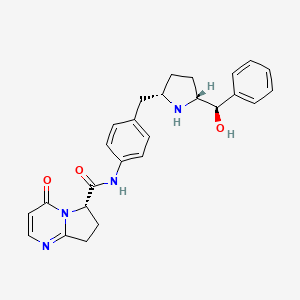 (S)-N-(4-(((2S,5R)-5-((R)-Hydroxy(phenyl)methyl)pyrrolidin-2-yl)methyl)phenyl)-4-oxo-4,6,7,8-tetrahydropyrrolo[1,2-a]pyrimidine-6-carboxamide