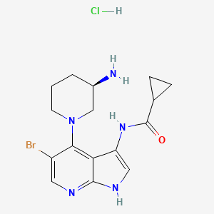 (R)-N-(4-(3-Aminopiperidin-1-yl)-5-bromo-1H-pyrrolo[2,3-b]pyridin-3-yl)cyclopropanecarboxamide Hydrochloride