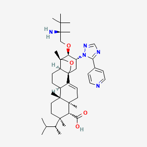 (1S,2R,3R,4aR,6aS,7R,8R,10aR,10bR,12aR)-2-((R)-2-Amino-2,3,3-trimethylbutoxy)-1,6a,8,10a-tetramethyl-8-((R)-3-methylbutan-2-yl)-3-(5-(pyridin-4-yl)-1H-1,2,4-triazol-1-yl)-1,3,4,6,6a,7,8,9,10,10a,10b,11,12,12a-tetradecahydro-2H-1,4a-(methanooxymethano)chry