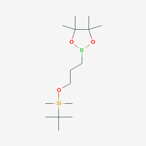 tert-Butyldimethyl(3-(4,4,5,5-tetramethyl-1,3,2-dioxaborolan-2-yl)propoxy)silane