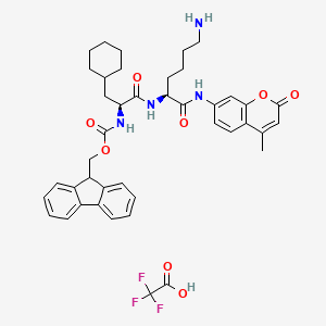 (S)-6-Amino-2-[(S)-2-(Cbz-amino)-3-cyclohexyl-N-(4-methyl-2-oxo-2H-chromen-7-yl)propanamido]hexanamide 2,2,2-Trifluoroacetate