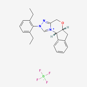 (5aR,10bS)-2-(2,6-Diethylphenyl)-4,5a,6,10b-tetrahydro-2H-indeno[2,1-b][1,2,4]triazolo[4,3-d][1,4]oxazin-11-ium tetrafluoroborate