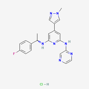 (S)-N2-(1-(4-Fluorophenyl)ethyl)-4-(1-methyl-1H-pyrazol-4-yl)-N6-(pyrazin-2-yl)pyridine-2,6-diamine Hydrochloride