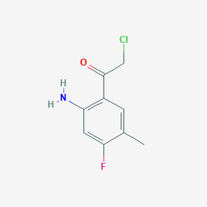 1-(2-Amino-4-fluoro-5-methylphenyl)-2-chloroethan-1-one