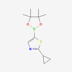 2-Cyclopropyl-5-(4,4,5,5-tetramethyl-1,3,2-dioxaborolan-2-yl)thiazole