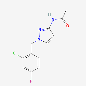 N-[1-[(2-Chloro-4-fluorophenyl)methyl]-1H-pyrazol-3-yl]acetamide