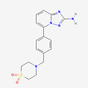 4-(4-(2-Amino-[1,2,4]triazolo[1,5-a]pyridin-5-yl)benzyl)thiomorpholine 1,1-dioxide