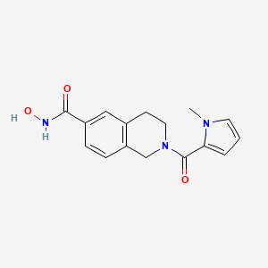N-Hydroxy-2-(1-methyl-1H-pyrrole-2-carbonyl)-1,2,3,4-tetrahydroisoquinoline-6-carboxamide