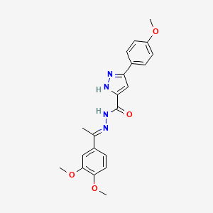 N'-(1-(3,4-Dimethoxyphenyl)ethylidene)-3-(4-methoxyphenyl)-1H-pyrazole-5-carbohydrazide