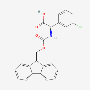 (R)-2-((((9H-fluoren-9-yl)methoxy)carbonyl)amino)-2-(3-chlorophenyl)acetic acid