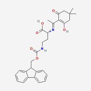 (R)-4-((((9H-fluoren-9-yl)methoxy)carbonyl)amino)-2-((1-(4,4-dimethyl-2,6-dioxocyclohexylidene)ethyl)amino)butanoic acid