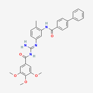 N-(2-Methyl-5-(3-(3,4,5-trimethoxybenzoyl)guanidino)phenyl)-[1,1'-biphenyl]-4-carboxamide