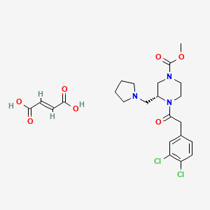 Methyl (R)-4-(2-(3,4-Dichlorophenyl)acetyl)-3-(pyrrolidin-1-ylmethyl)piperazine-1-carboxylate Fumarate