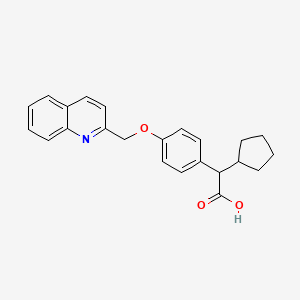 2-Cyclopentyl-2-(4-(quinolin-2-ylmethoxy)phenyl)acetic Acid