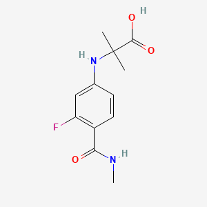 2-((3-Fluoro-4-(methylcarbamoyl)phenyl)amino)-2-methylpropanoic acid