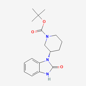 1，1-Dimethylethyl (3S)-3-(2，3-dihydro-2-oxo-1H-benzimidazol-1-yl)-1-piperidinecarboxylate