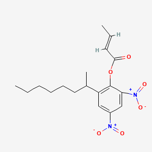 2,4-Dinitro-6-(octan-2-yl)phenyl (E)-But-2-enoate