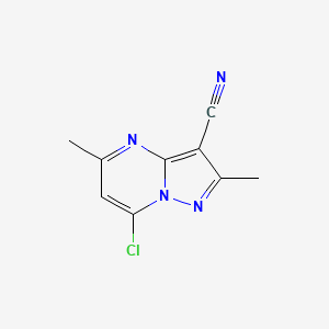 7-Chloro-2，5-dimethylpyrazolo[1，5-a]pyrimidine-3-carbonitrile