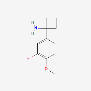 1-(3-fluoro-4-methoxyphenyl)cyclobutan-1-amine hydrochloride