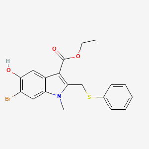 Ethyl 6-bromo-5-hydroxy-1-methyl-2-((phenylthio)methyl)-1H-Indole-3-carboxylate