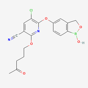 5-Chloro-6-[(1，3-dihydro-1-hydroxy-2，1-benzoxaborol-5-yl)oxy]-2-[(4-oxopentyl)oxy]-3-pyridinecarbonitrile